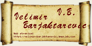Velimir Barjaktarević vizit kartica